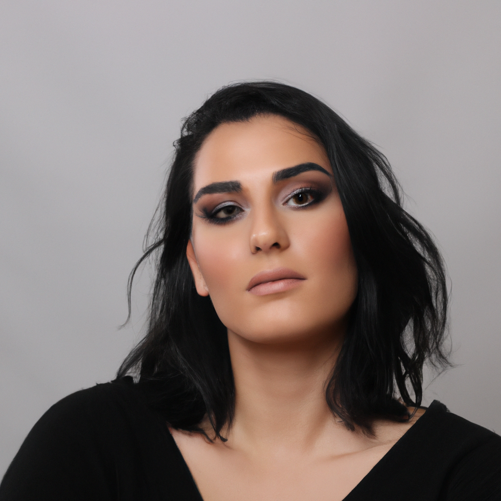 レタッチ前のポートレート（フラットな肌トーン）